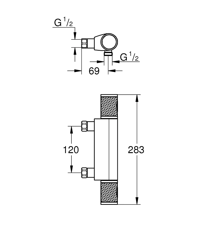 Grotherm 1000 Performance змішувач з термостатом, Хром, Grohe