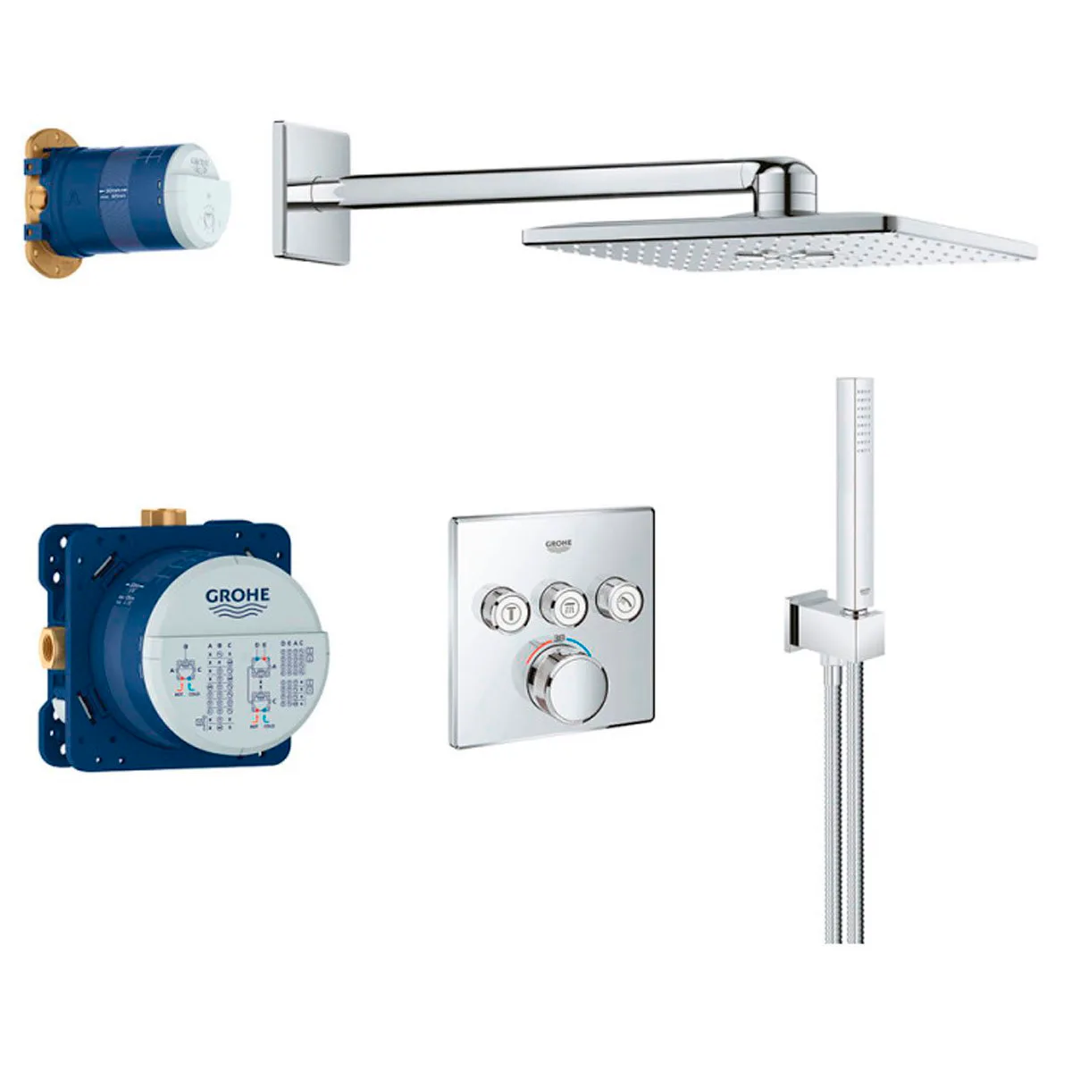 Grohtherm SmartControl Душова система з душовим гарнітуром, Grohe