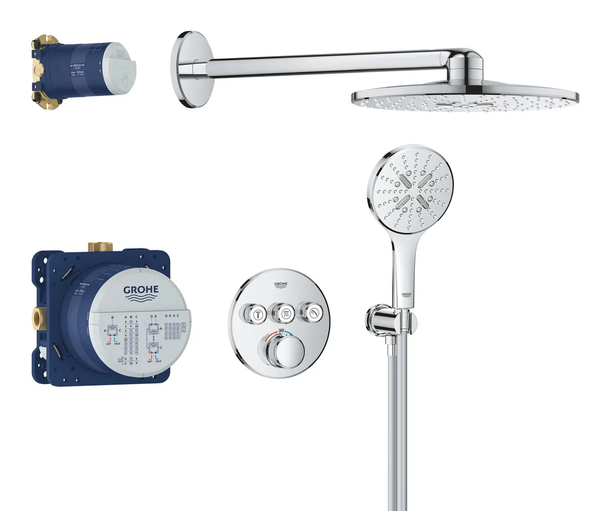 Grohtherm Smartcontrol набір з верхнім душем 310 на 3 функції, Хром, Grohe