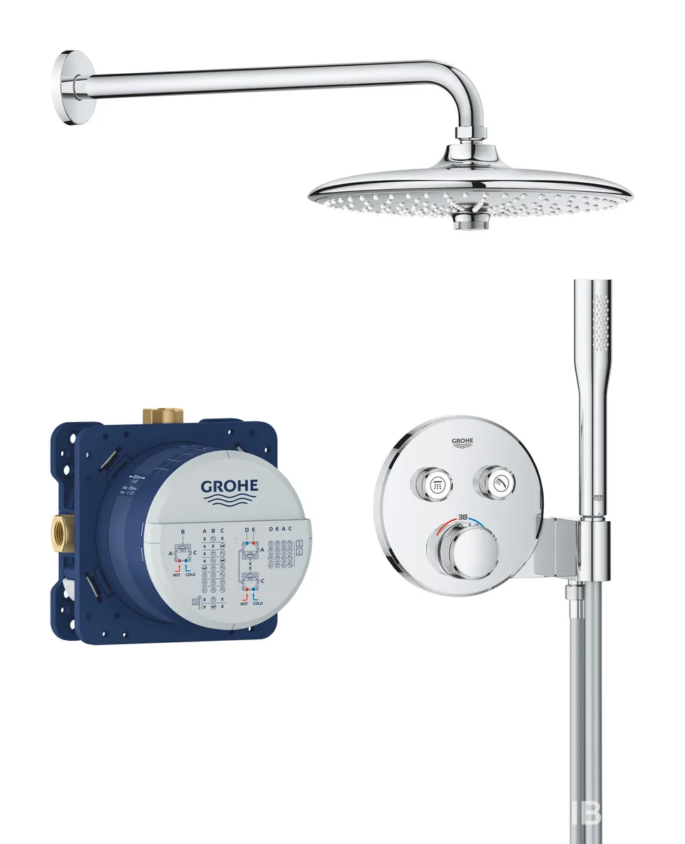 Grohtherm Smartcontrol набір з верхнім душем 260, Хром, Grohe