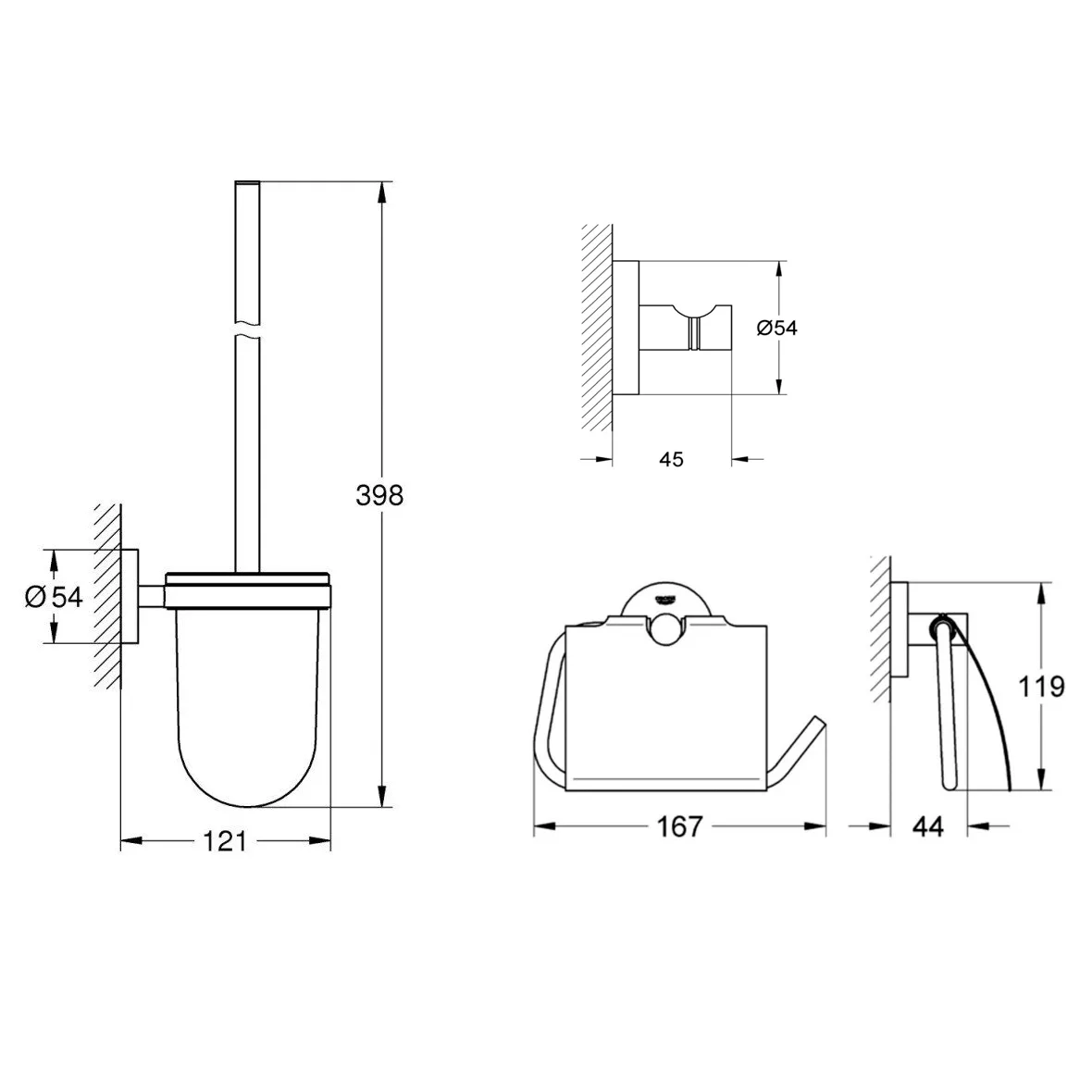 Essentials Комплект аксесуарів, Grohe