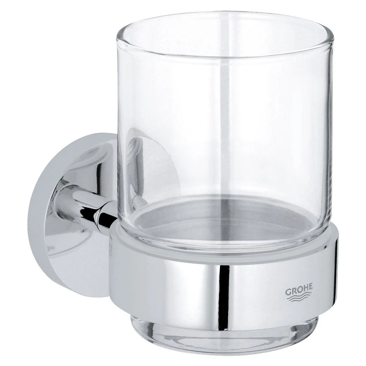 Essentials Стакан скляний з тримачем, Хром, Grohe