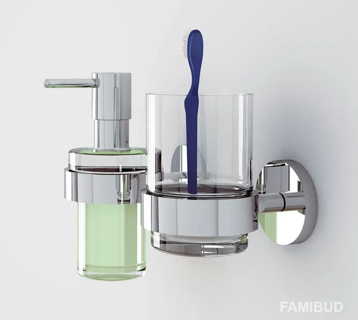 Essentials Стакан скляний з тримачем, Хром, Grohe