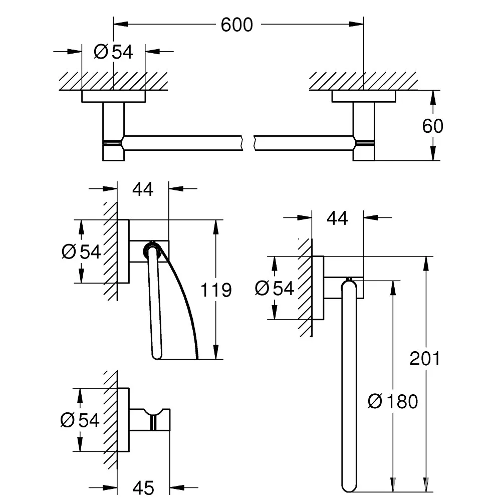 Essentials Набір аксесуарів 40776001, Grohe