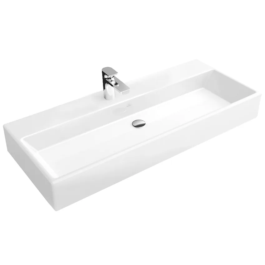Memento умивальник меблевий з отв з переливом White Alpin, 100×47 см, Villeroy & Boch