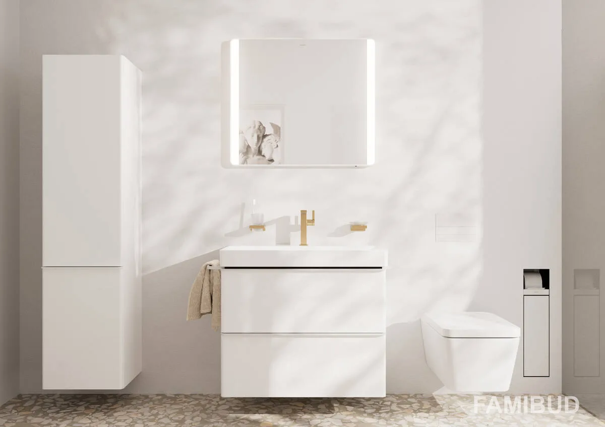 Xarita Lite Q дзеркало з вертикальним LED подсвічуванням, 80×70 см, Hansgrohe