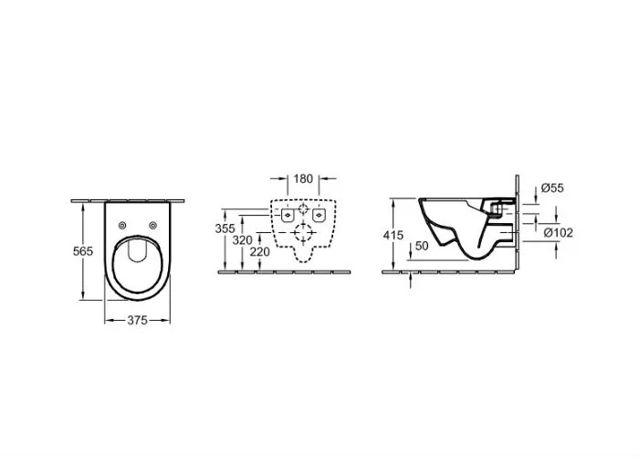 Subway 2.0 унітаз підвісний DirectFlush альпін, 37,5×56,5 см, Білий, Villeroy & Boch