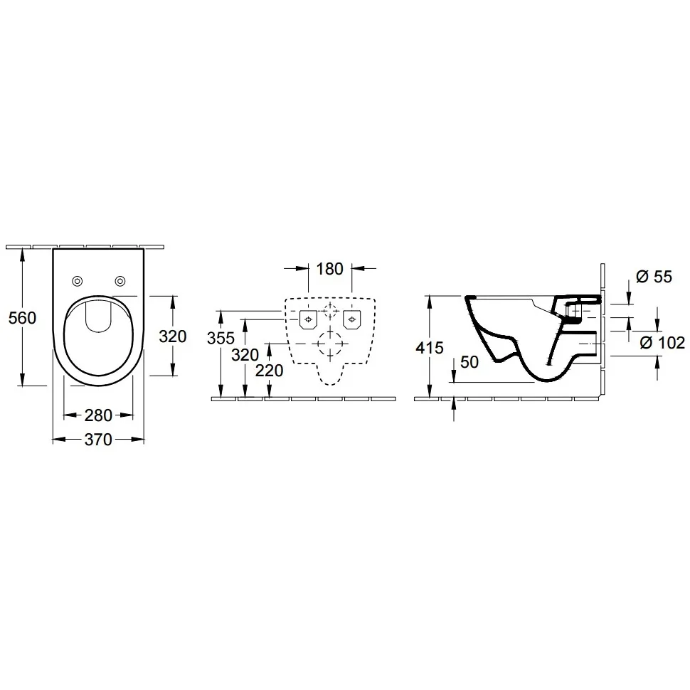 Subway 2.0 унітаз підвісний з верт змивом DirectFlush з сид Slimseat з функц QuickRelease та SoftClosing, Villeroy & Boch