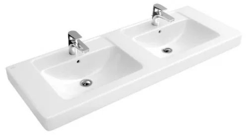 VILLEROY&BOCH Умивальник двійний White Alpin, 130×49 см, Villeroy & Boch