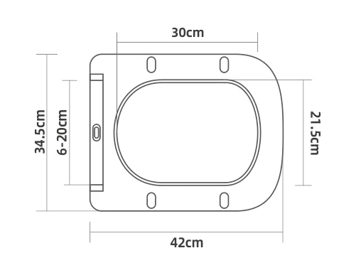 Сидіння duroplast slow-closing, 420×345 мм, Volle