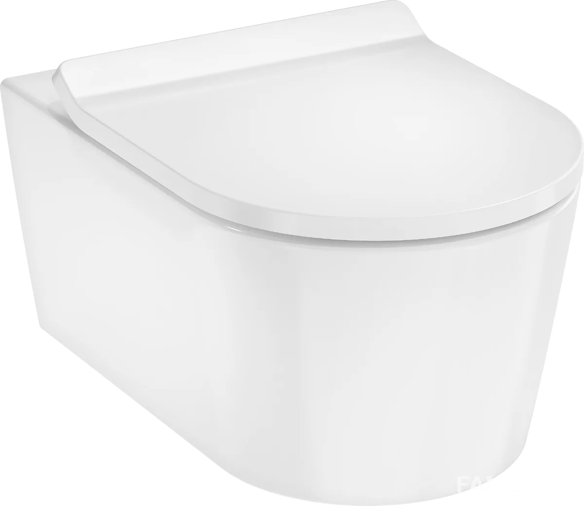 ELU Pura S унітаз підвісний AquaHelix Flush HygieneEffect в комплекте з сиденням Slim з функцією SoftClose and QuickRelease, 54×36,6 см, Hansgrohe