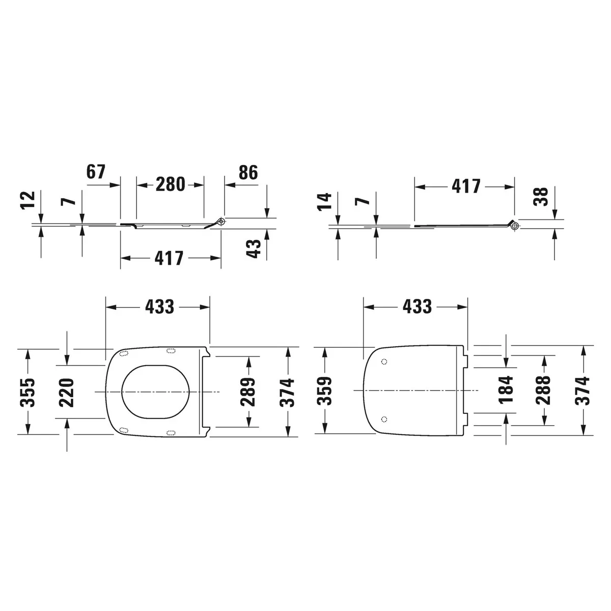 Durastyle сидіння для унітаза з функцією slow-closing, Duravit