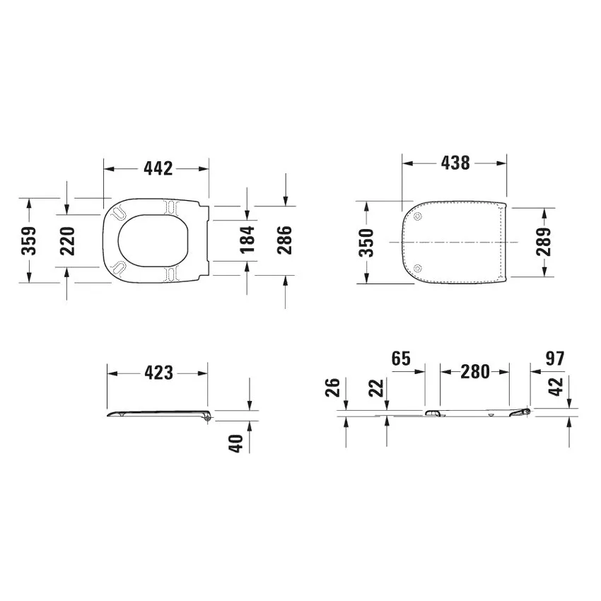 Dcode Кришка з сидінням slow-closing, Duravit