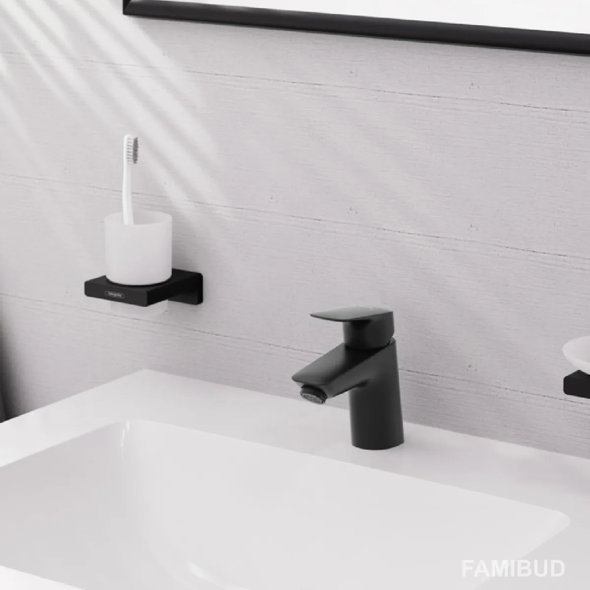 Logis Змішувач для умивальника 70 одноважільний, Чорний матовий, Hansgrohe
