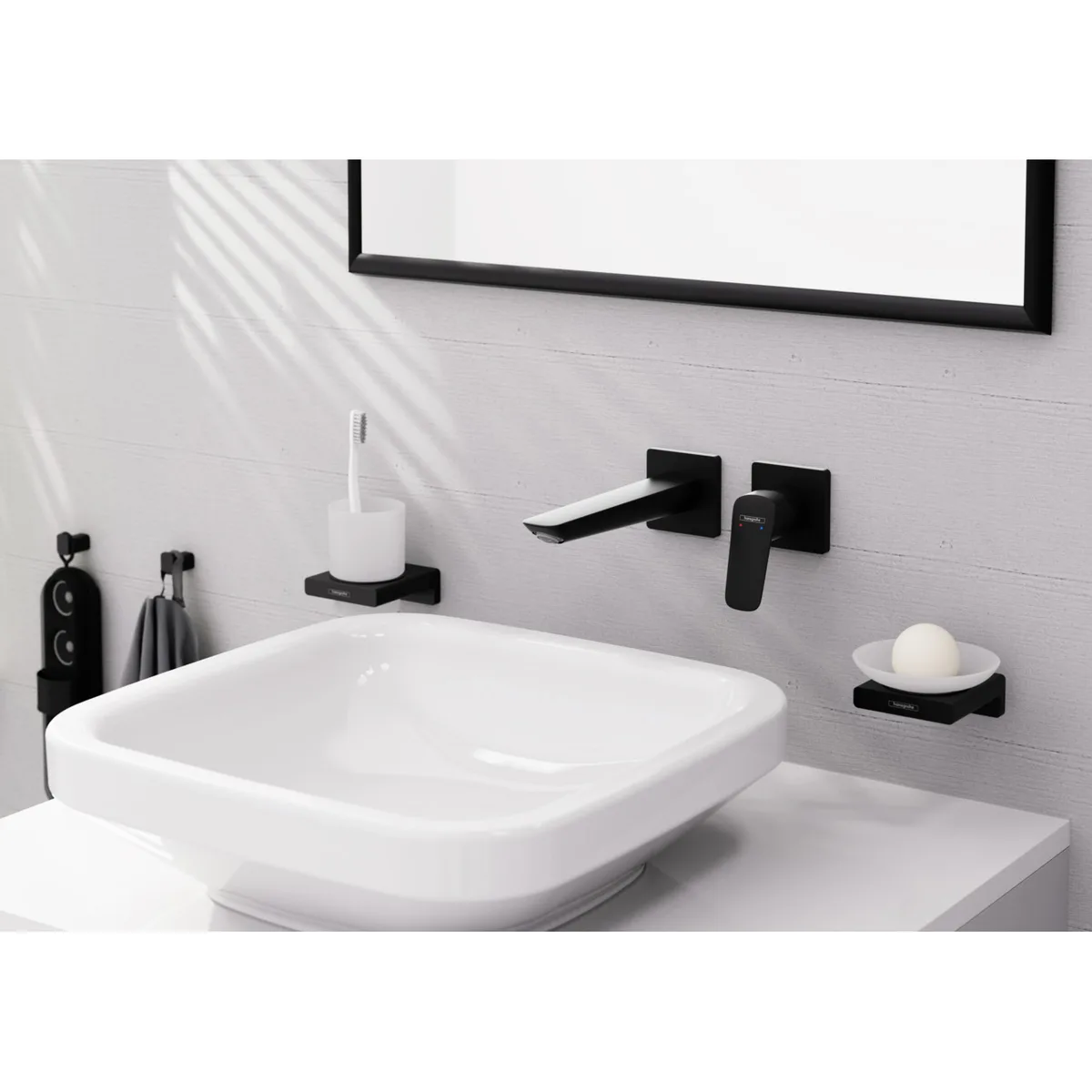 Logis змішувач для умивальника одноважільний ПМ, Чорний матовий, Hansgrohe