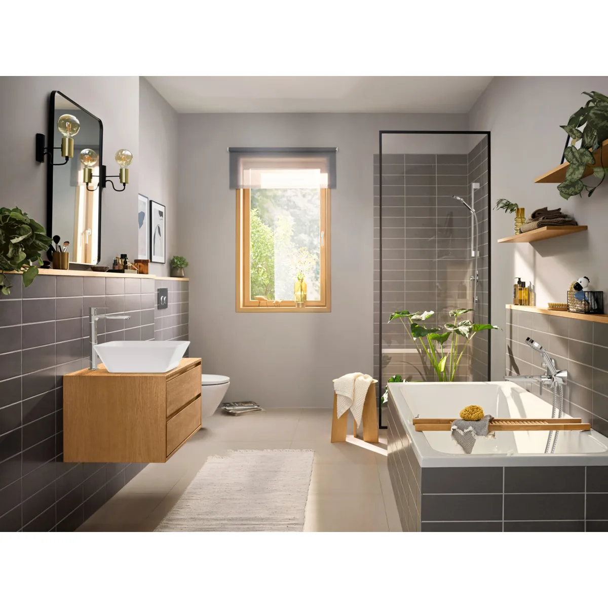 Rebris E змішувач для умивальника 240 CoolStart, Хром, Гайка, Hansgrohe