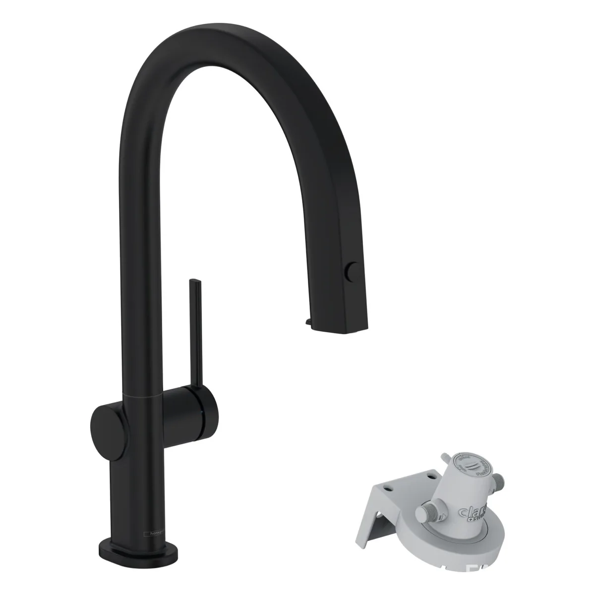 Aqittura M91 змішувач для кухні 210 з висувним 1jet, Чорний матовий, Hansgrohe