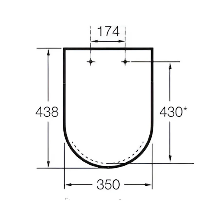 Debba сидіння з кришкою Slim від компакту A34D995000, Roca