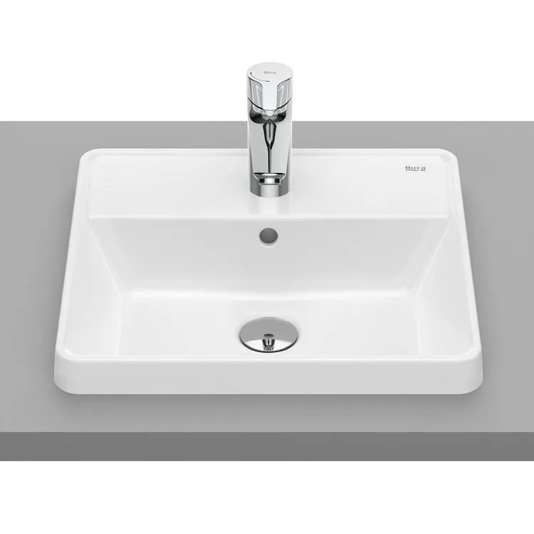 Gap умивальник що вбудовується з отвором під змішувач, 42×39 см, Roca