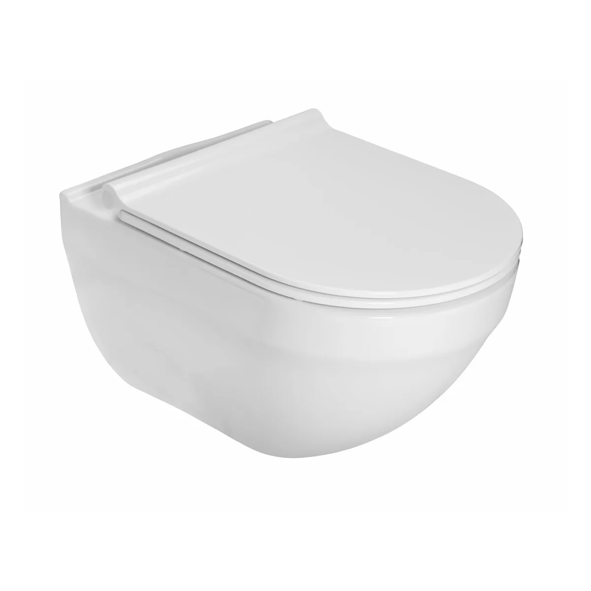 Hebe Round Rimless підвісний унітаз з сидінням Slim з системою плавного опускання швидкознімне, Roca