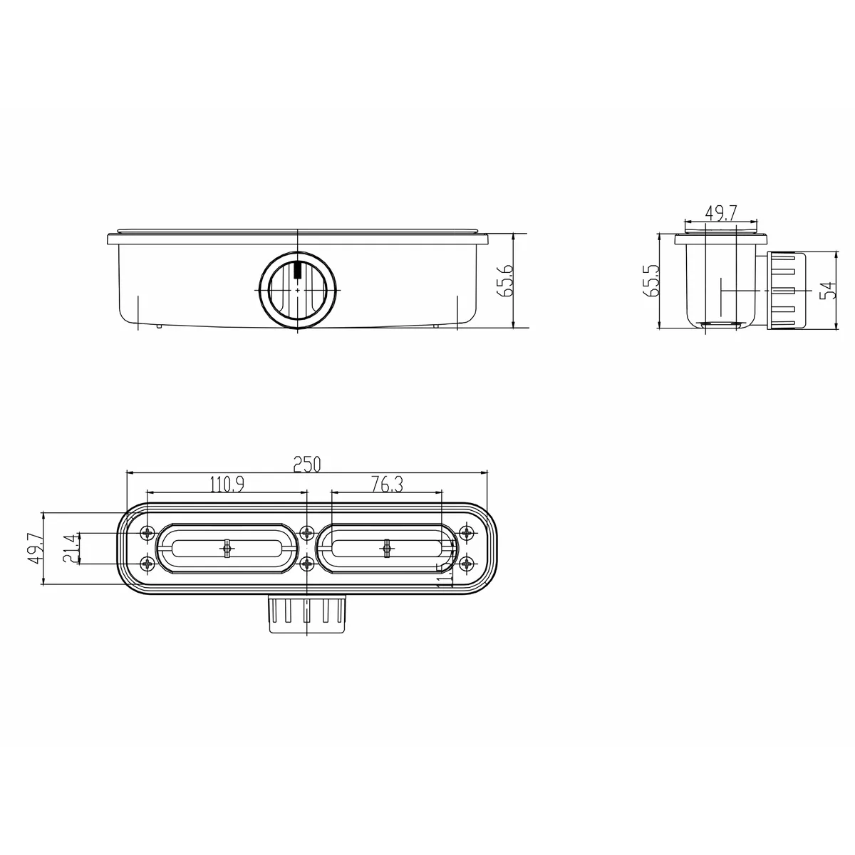 Декоративний сифон з гідрозатвором для піддонів DM4C00, DiMARCO