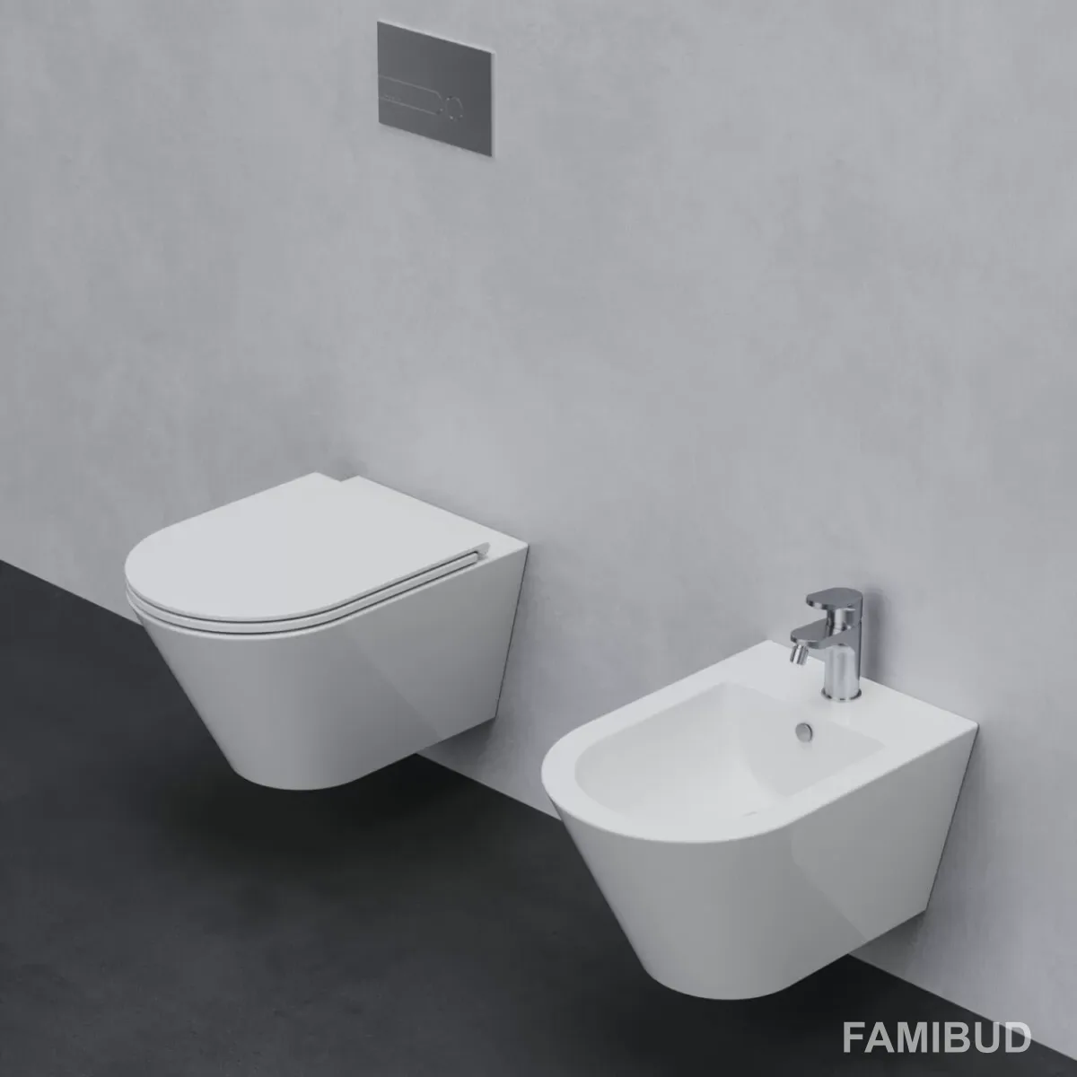Forma унітаз підвісний Vortex в комплекті із сидінням Soft-Close, Білий, Azzurra