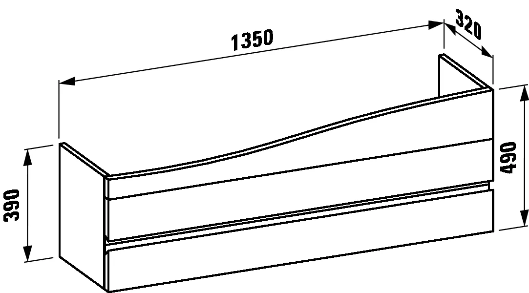 Alessi OnEvolution Тумба під мийку світлий горіх 1250, Laufen