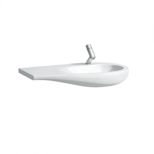 Alessi One раковина-стілешниця накладна лівостороння крило-поличка з отвором під змішувач з покриттям LCC, 90×50×16,5 см, Laufen