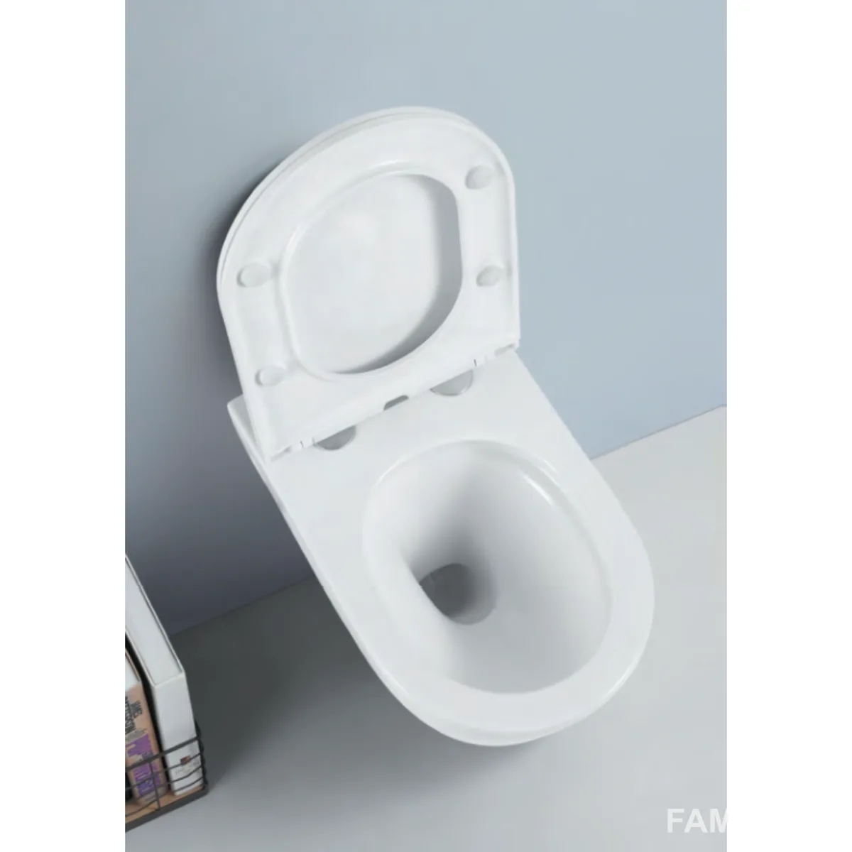 Lilac унітаз підвісний Vortex в комплекті із сидінням Soft-Close, Білий, Azzurra