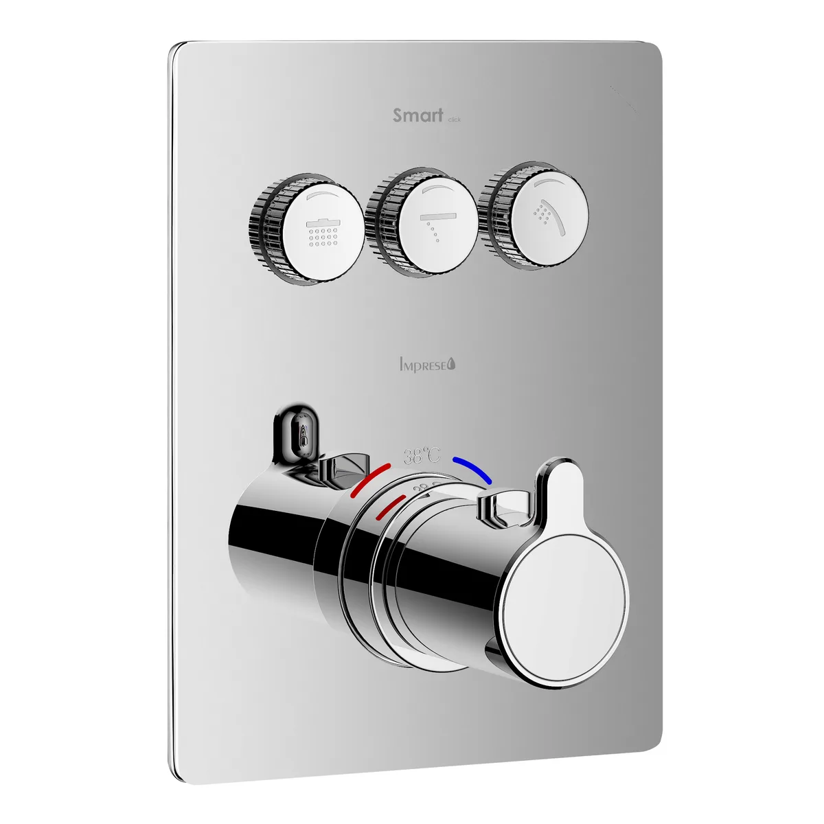 Душова система Smart Click термостат 3-F Bilovec набір душовий ZMK101901235+f04000901AA+f02900901AP, Хром, Imprese