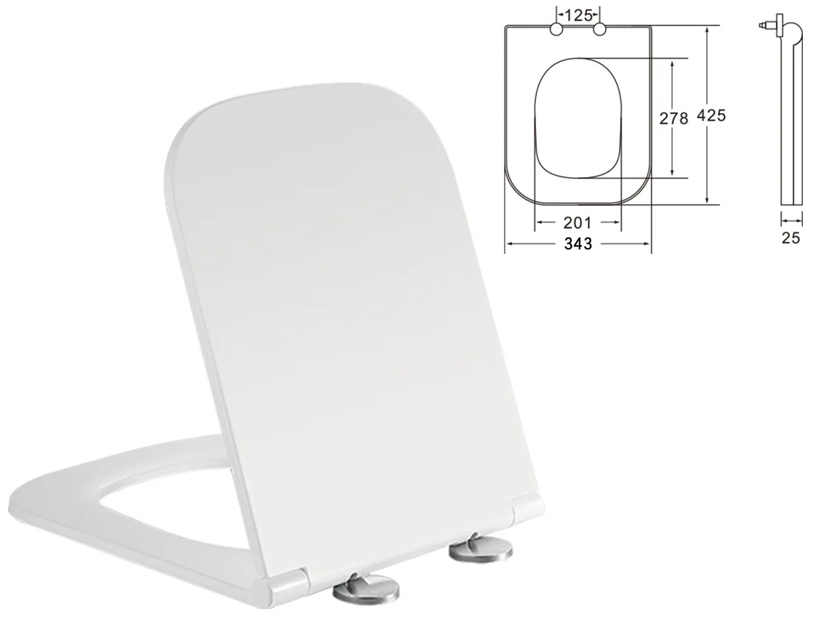 Kubik унітаз підвісний twist сидіння duroplast, 48,5×34×36,5 см