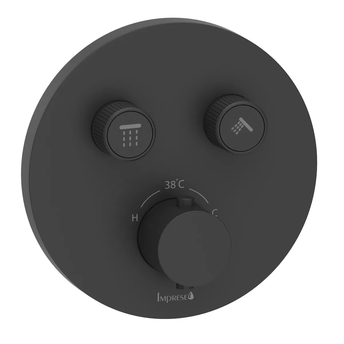Kucera Smart Click змішувач термостат 2 функції кнопкове перемикання регулювання потоку