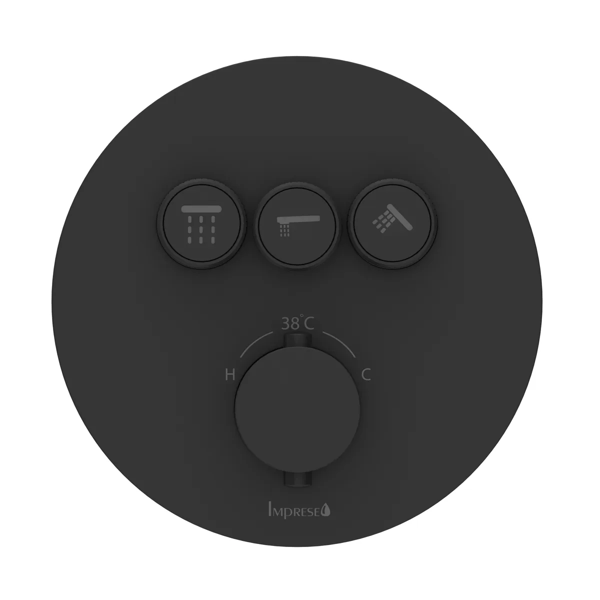 Kucera Smart Click змішувач термостат 3 функції кнопкове перемикання регулювання потоку