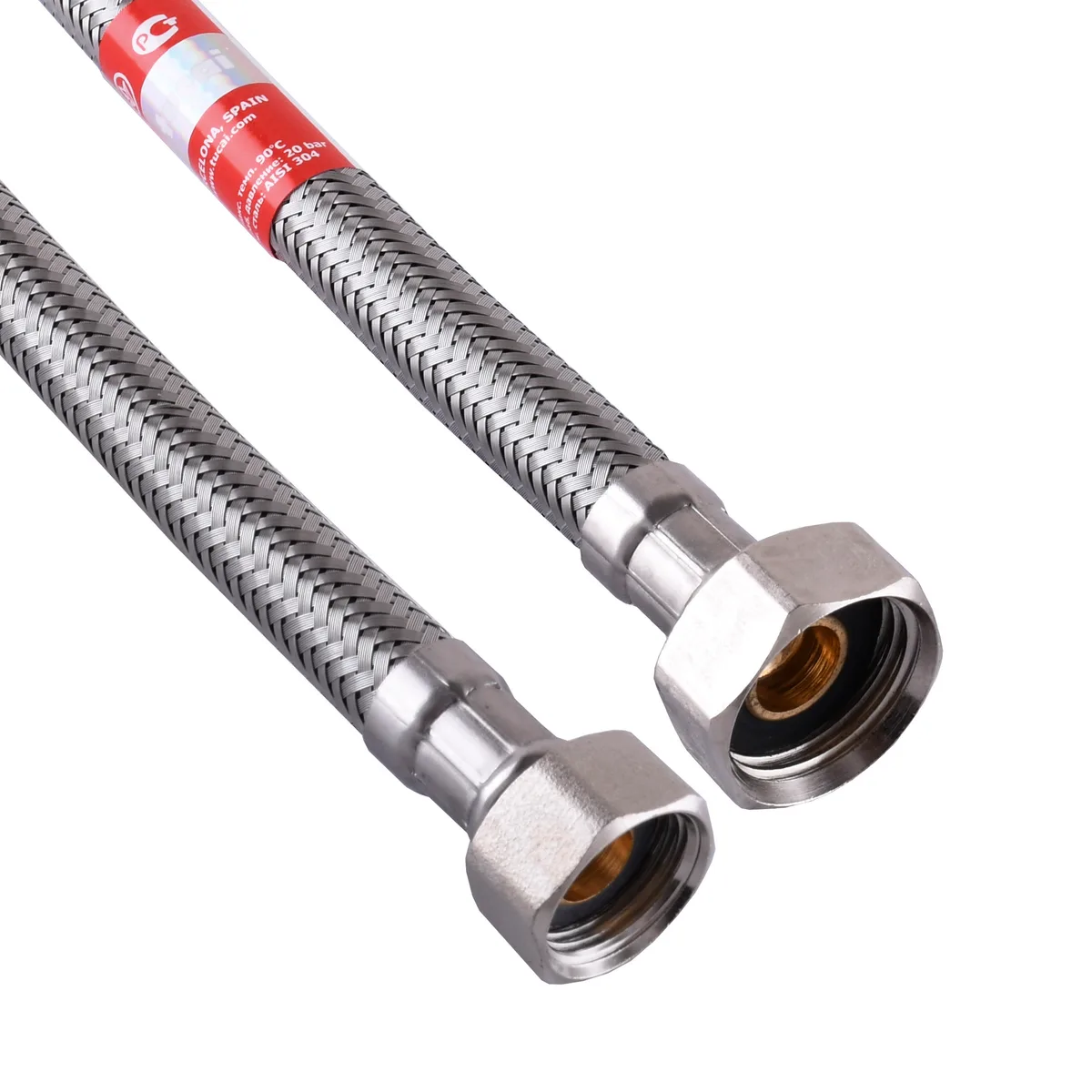 Шланг водяний 3/8″x1/2″ ВВ 0,7 м TAQ HG-3812-700 200174, TUCAI