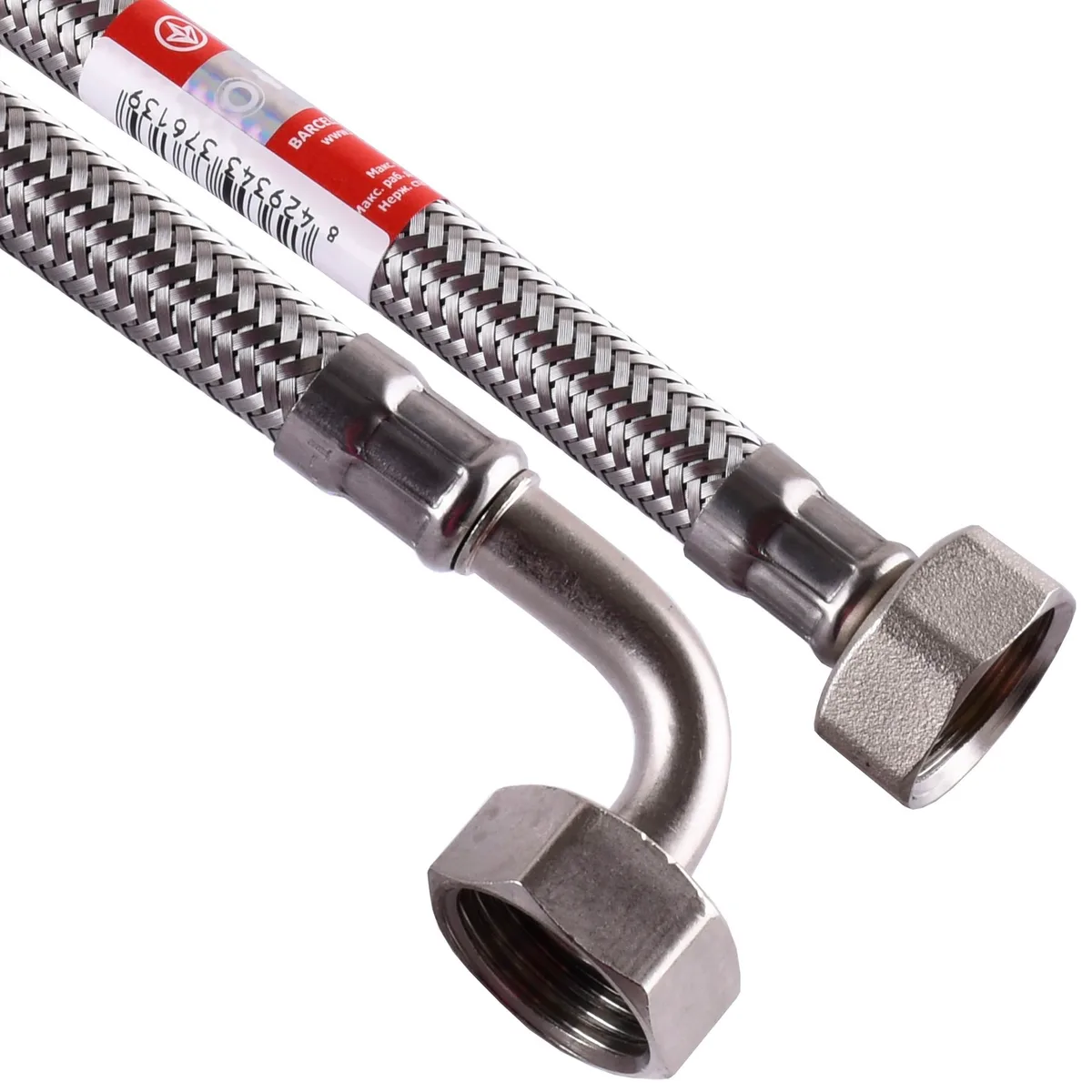Шланг водяний кутовий 1/2″x1/2″ ВВ 0,6 м TAQCODOHG-1212-600 200412, TUCAI