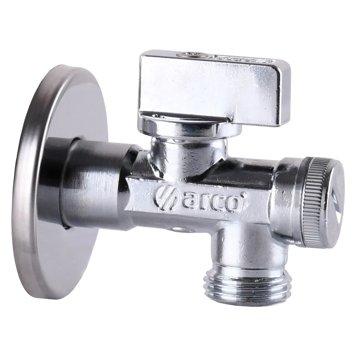 Кран кульовий кутовий з фільтром 1/2″x1/2″ 02400MAC, ARCO