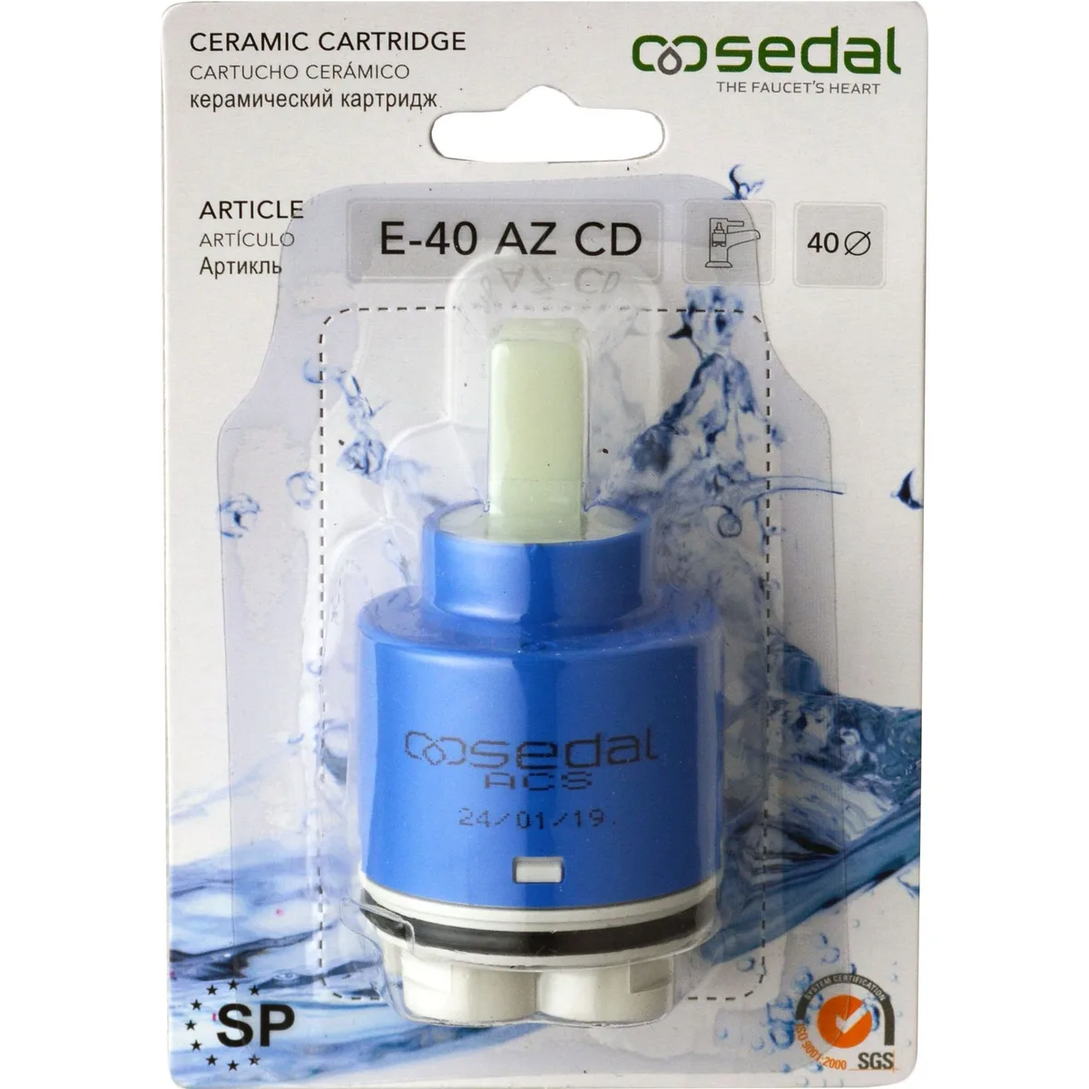 Картридж E-40 AZ CD D40, SEDAL