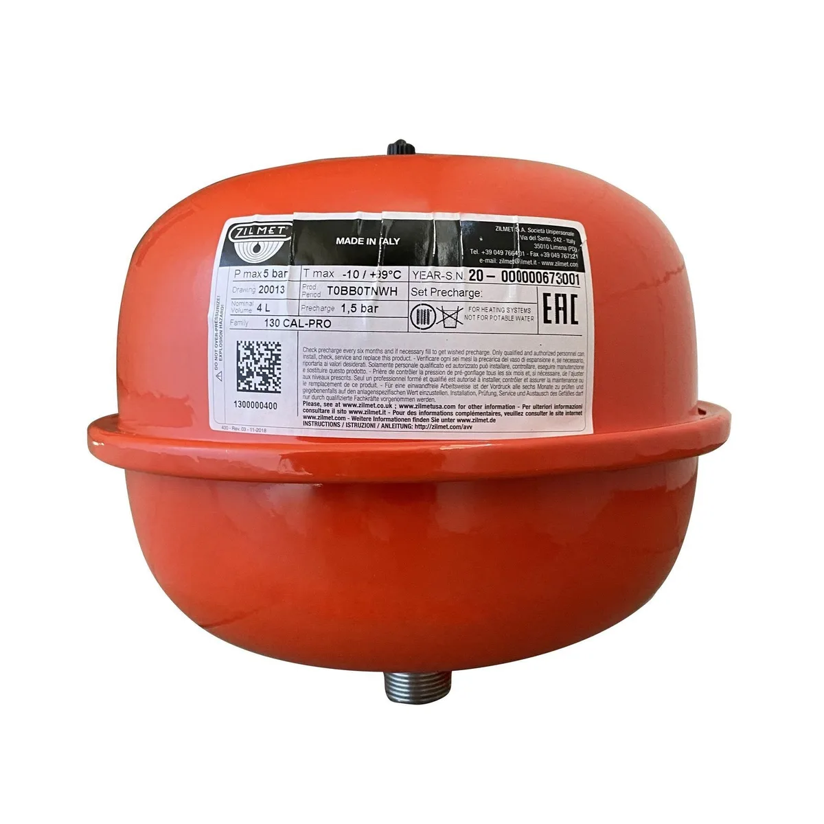 Бак Zilmet cal-pro для систем опалення. 5bar
