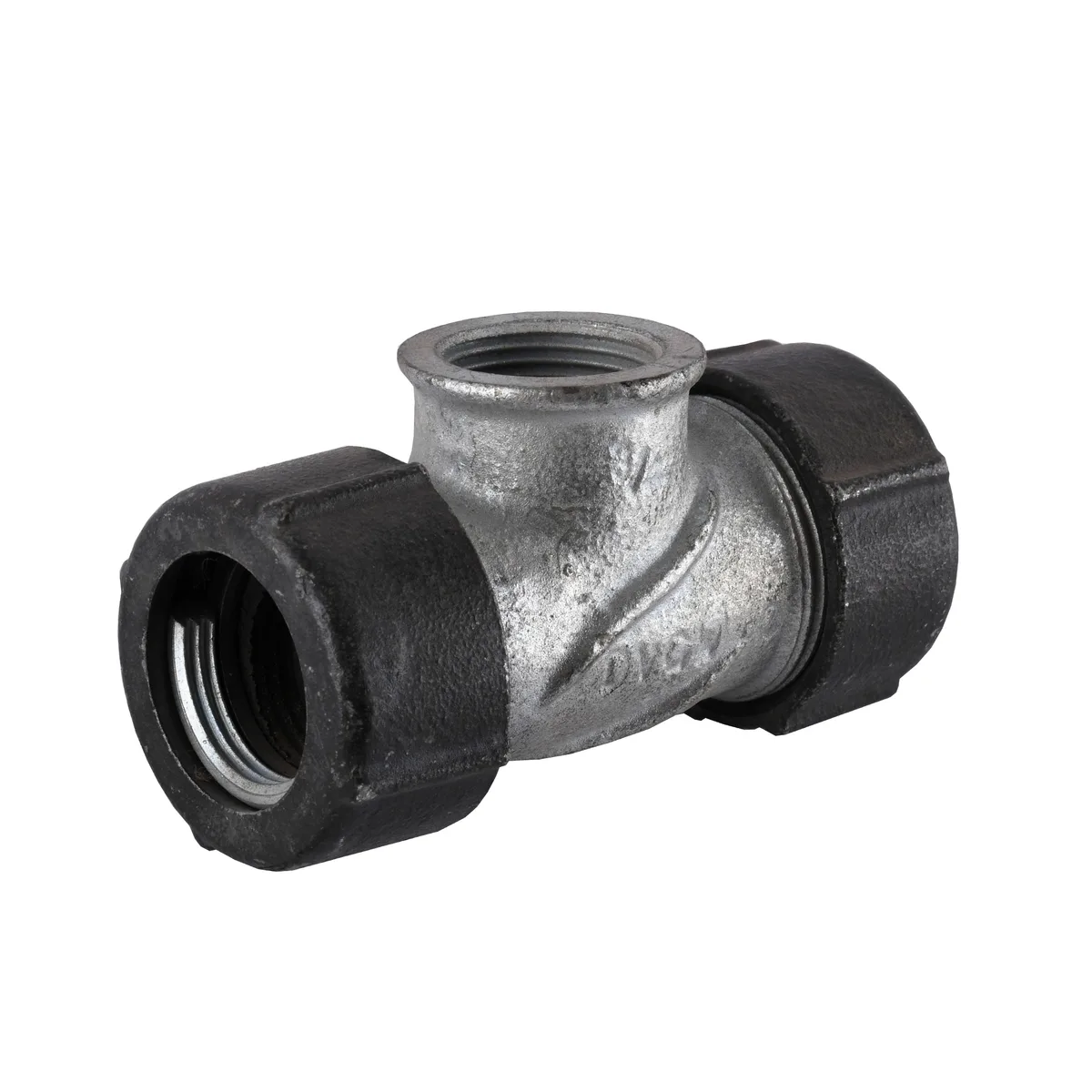 З'єднання зажимне потрійне 1/2″(Ø20 мм)х1/2″В чавунне QT Gebo