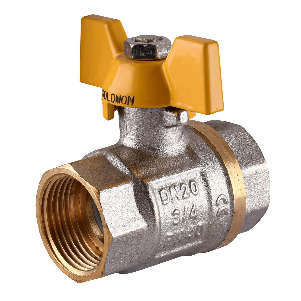 Кран кульовий прямий 3/4″ ВВЖБ PN40 B1007, SOLOMON