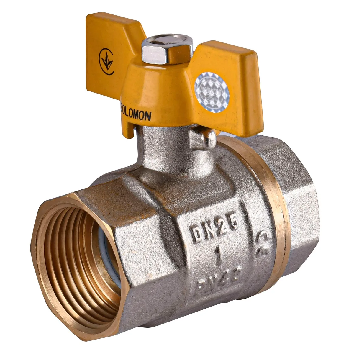 Кран кульовий прямий 1″ ВВ ЖБ PN40 В1007, SOLOMON