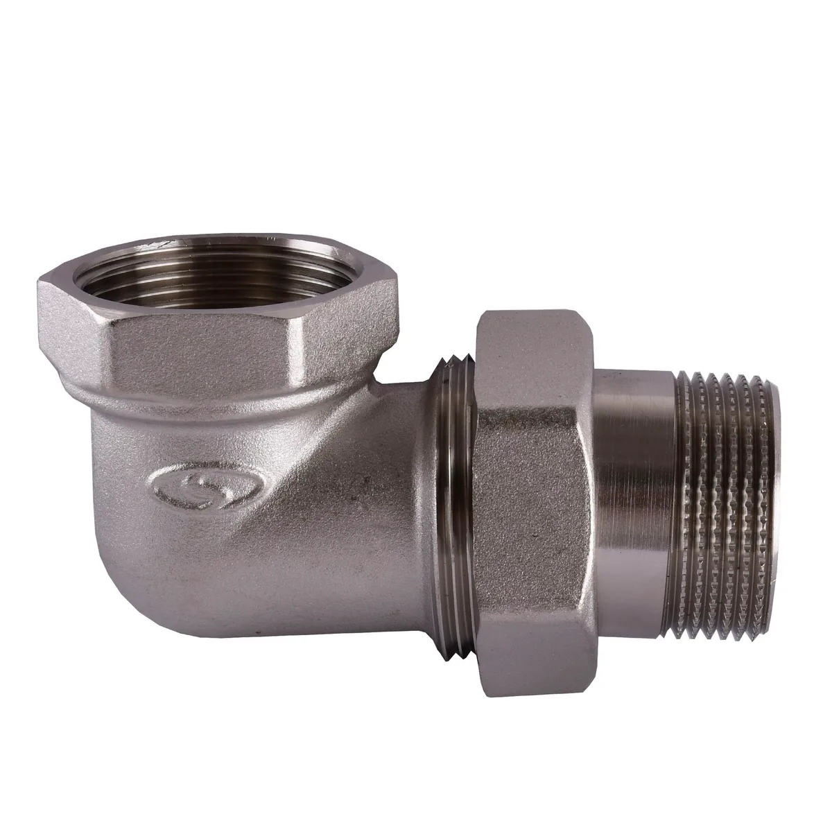 Згін-американка кутовий 1″ Нікель 1600, SOLOMON