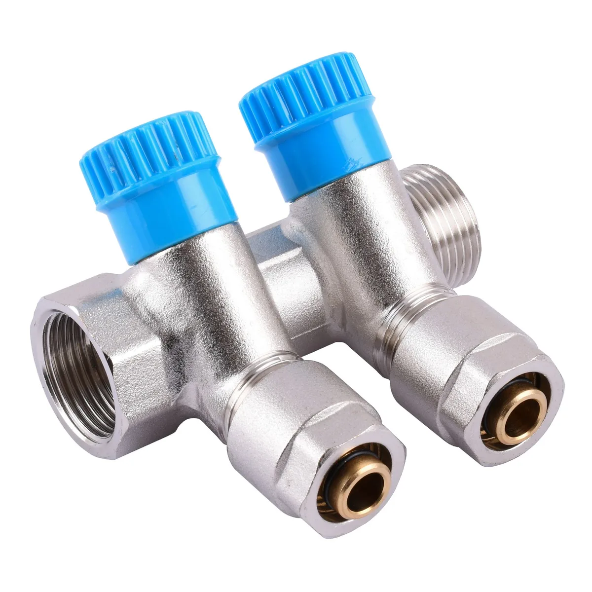 Колектор 3/4Gx1/2×16 - 2-ий (під 35 *) з перекриттям (NM-1016), CRISTAL
