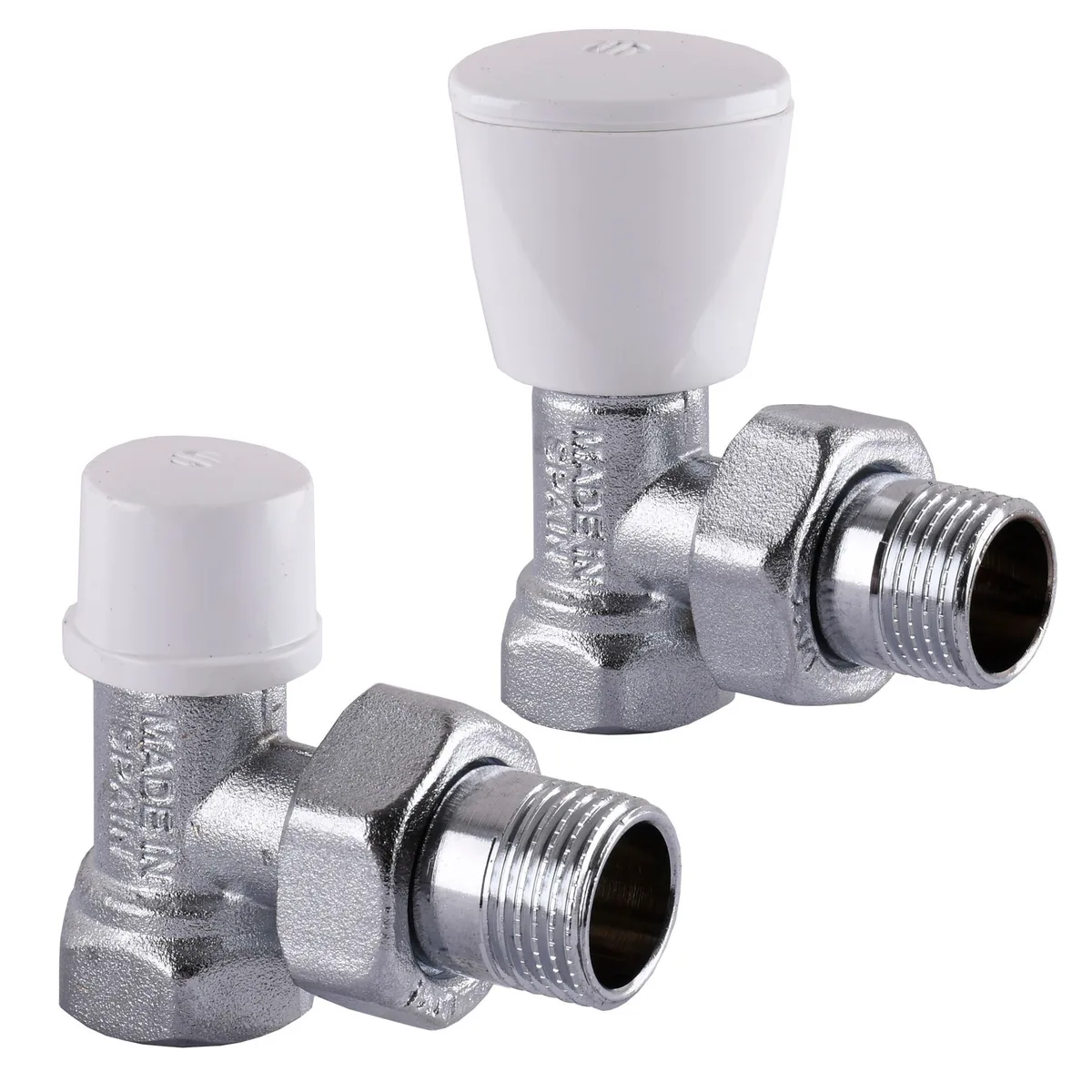 Набір Крани радіаторні кутові 1/2″ подача + зворотка KC012 KCM17, ARCO