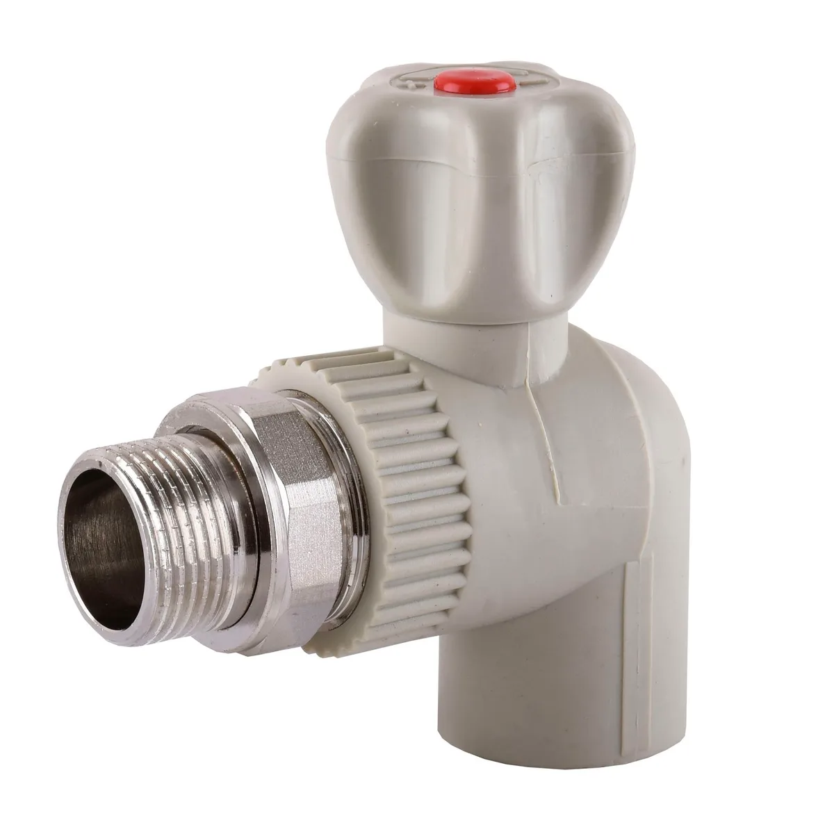 Кран радіаторний кутовий PPR ф20×1/2″ 2026