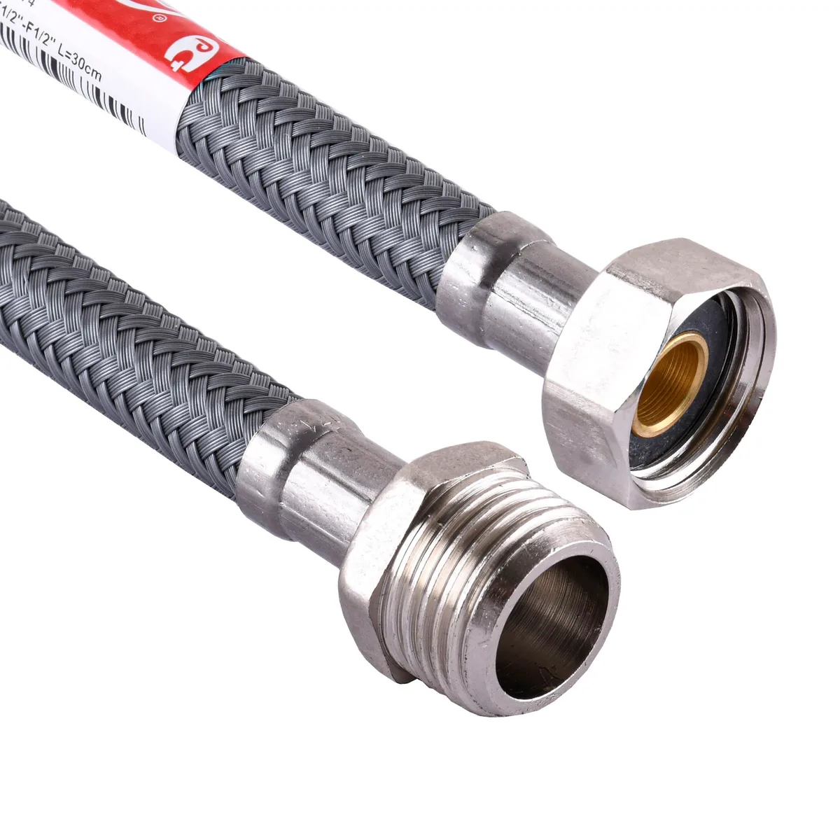 Шланг водяний 1/2″х1/2″ ЗВ 0,8 м Антикорозія TAQ ACB MG-1212-800 204465, TUCAI