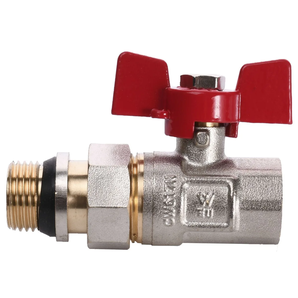 Кран кульовий прямий з американкою WATERVALVE Q003 NV-V123 1/2″ ЗВ