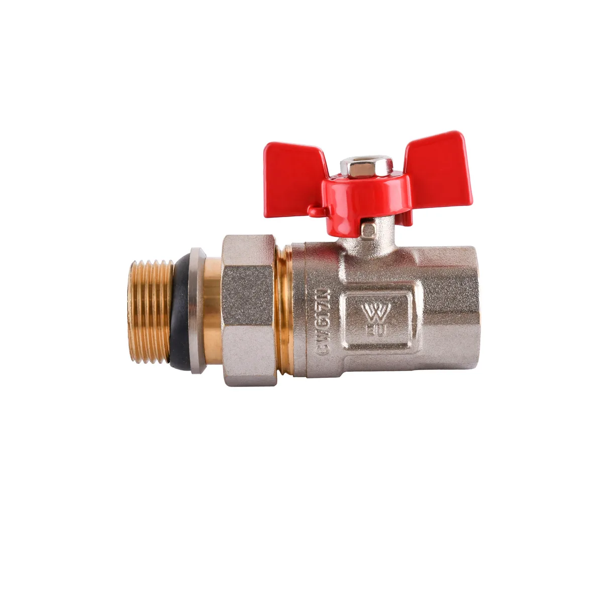 Кран кульовий прямий з американкою WATERVALVE Q003 NV-V343 3/4″ ЗВ
