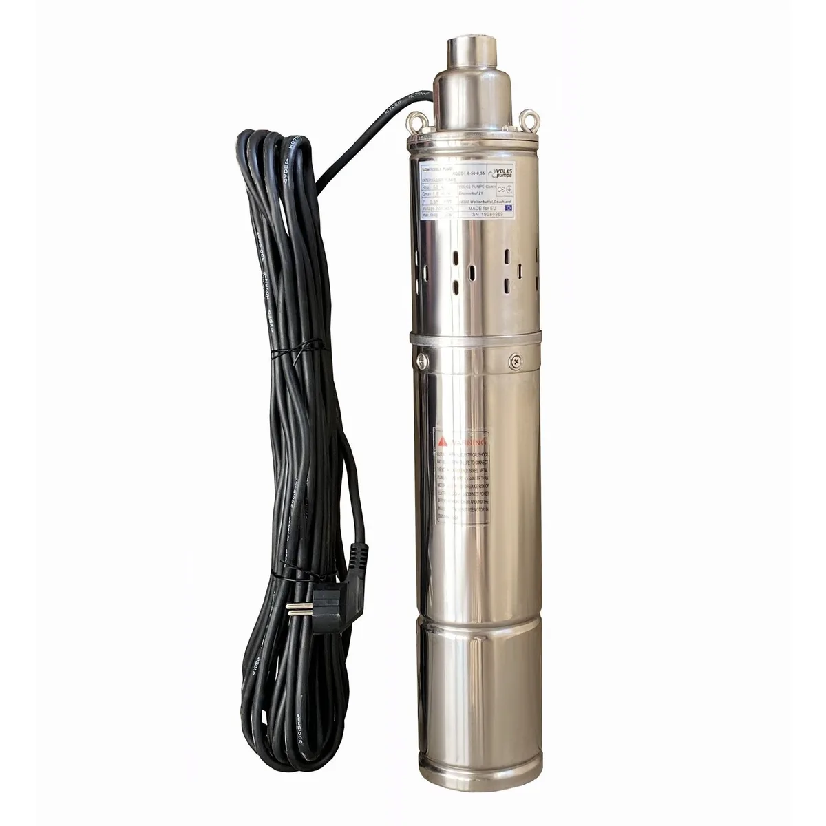 Насос свердловинний шнековий pumpe 4QGD 1,8-50-0,5кВт 4 дюйми +кабель 15 м, VOLKS