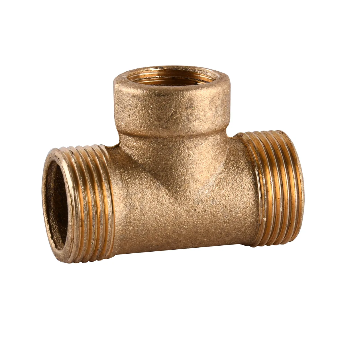 Трійник редукційний 3/4″х1/2″х3/4″ЗВЗ латунний посилений 664Б
